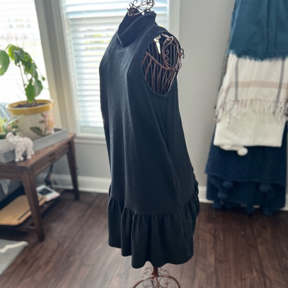 Anthropologie Maeve Black Sleeveless Dress with Ruffle Bottom Size Small - Picture 5 of 16